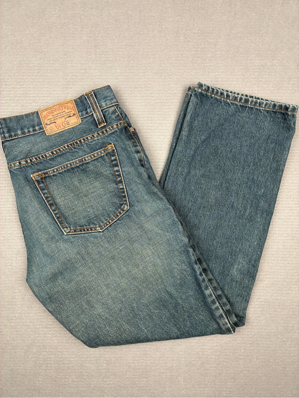 VTG Ufo Relaxed Fit Blue Men’s 38 Jeans Washed Denim Pants